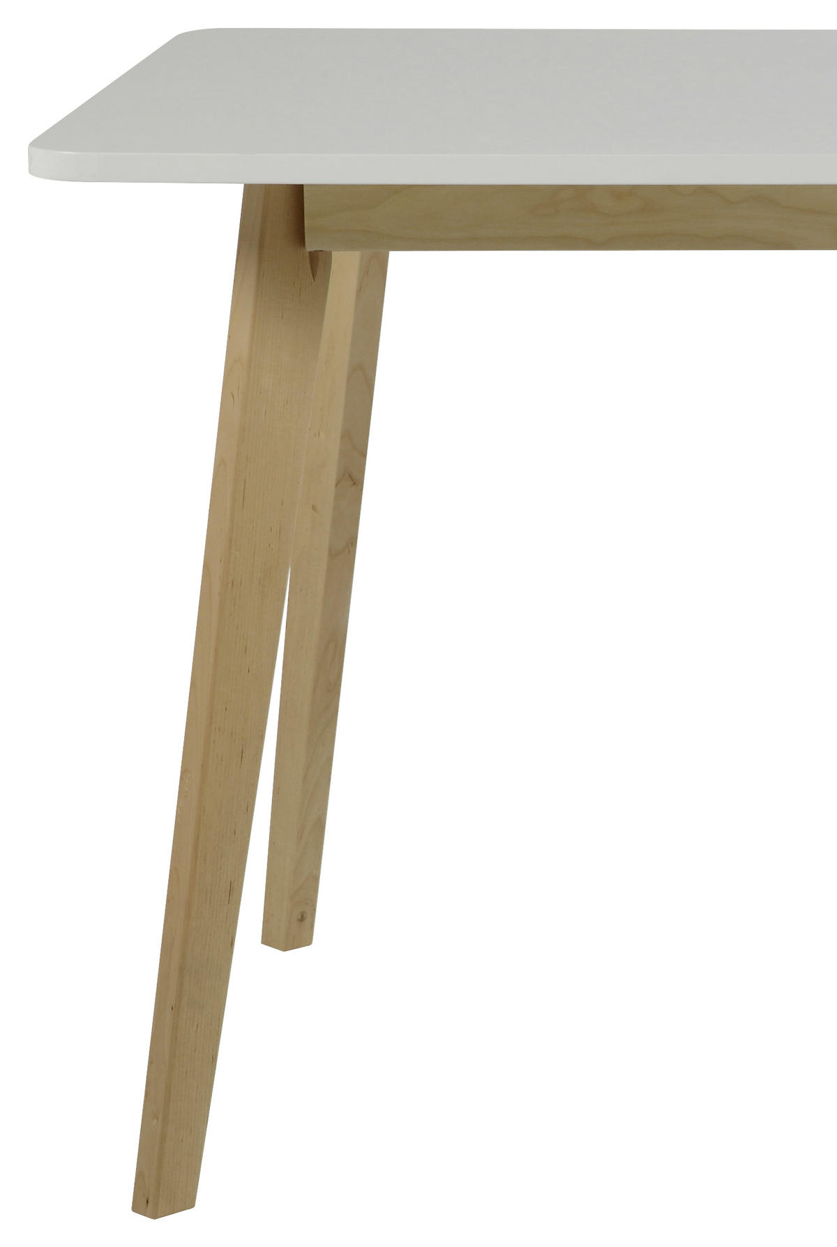 ESSTISCH Birke massiv rechteckig Weiß, Birkefarben  - Birkefarben/Weiß, KONVENTIONELL, Holz (120/80/75,5cm) - MID.YOU
