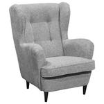 OHRENSESSEL in Webstoff Grau  - Schwarz/Grau, Basics, Holz/Textil (78/102/98cm) - Carryhome