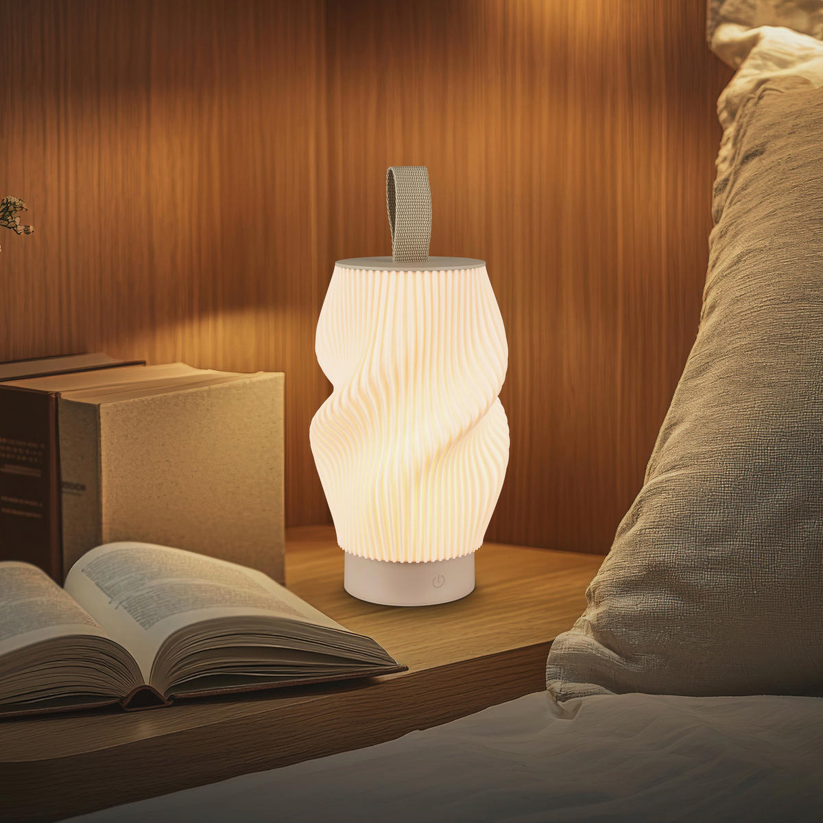 AKKU-TISCHLEUCHTE 14/28 cm  - Beige, Design, Kunststoff (14/28cm) - Briloner