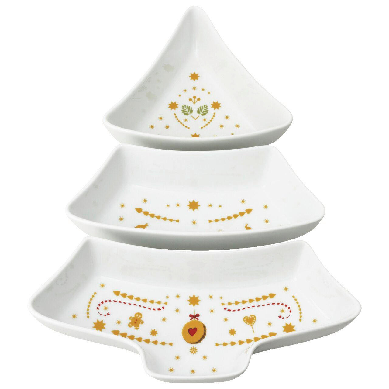 SNACKSCHALENSET Christmas Love - Christmas Love  - Multicolor, Basics, Keramik (39/29,5/5,5cm) - Hutschenreuther