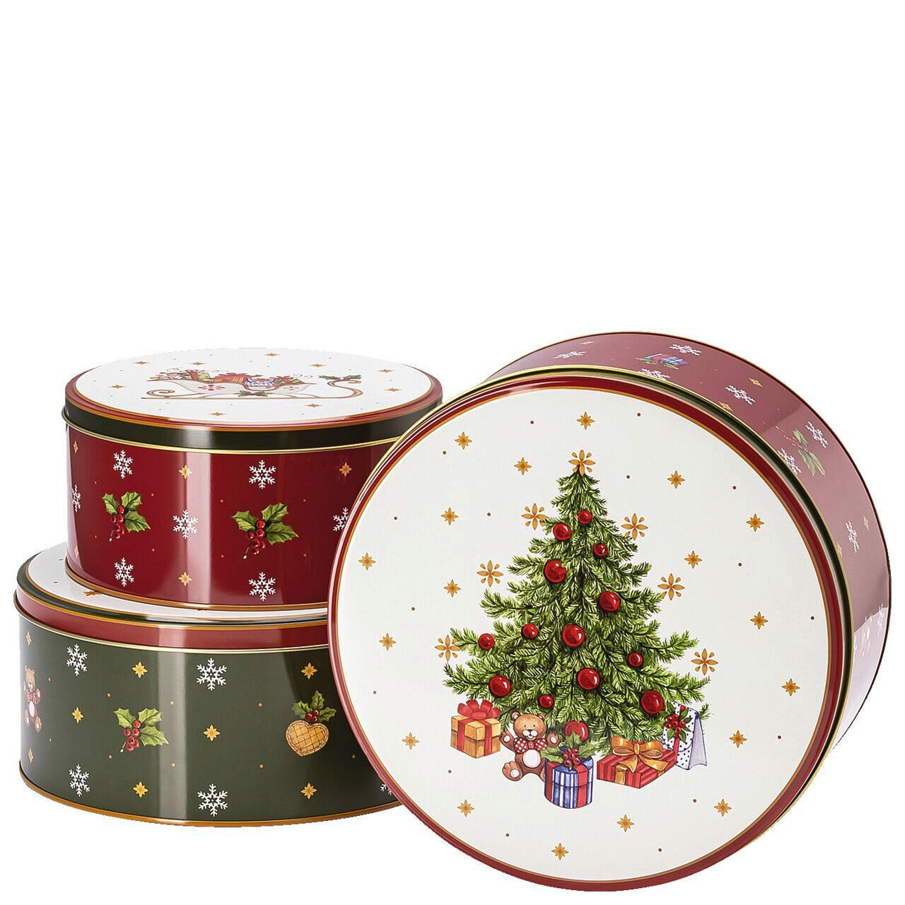 KEKSDOSENSET 3-teilig  - Multicolor, Basics, Metall - Hutschenreuther