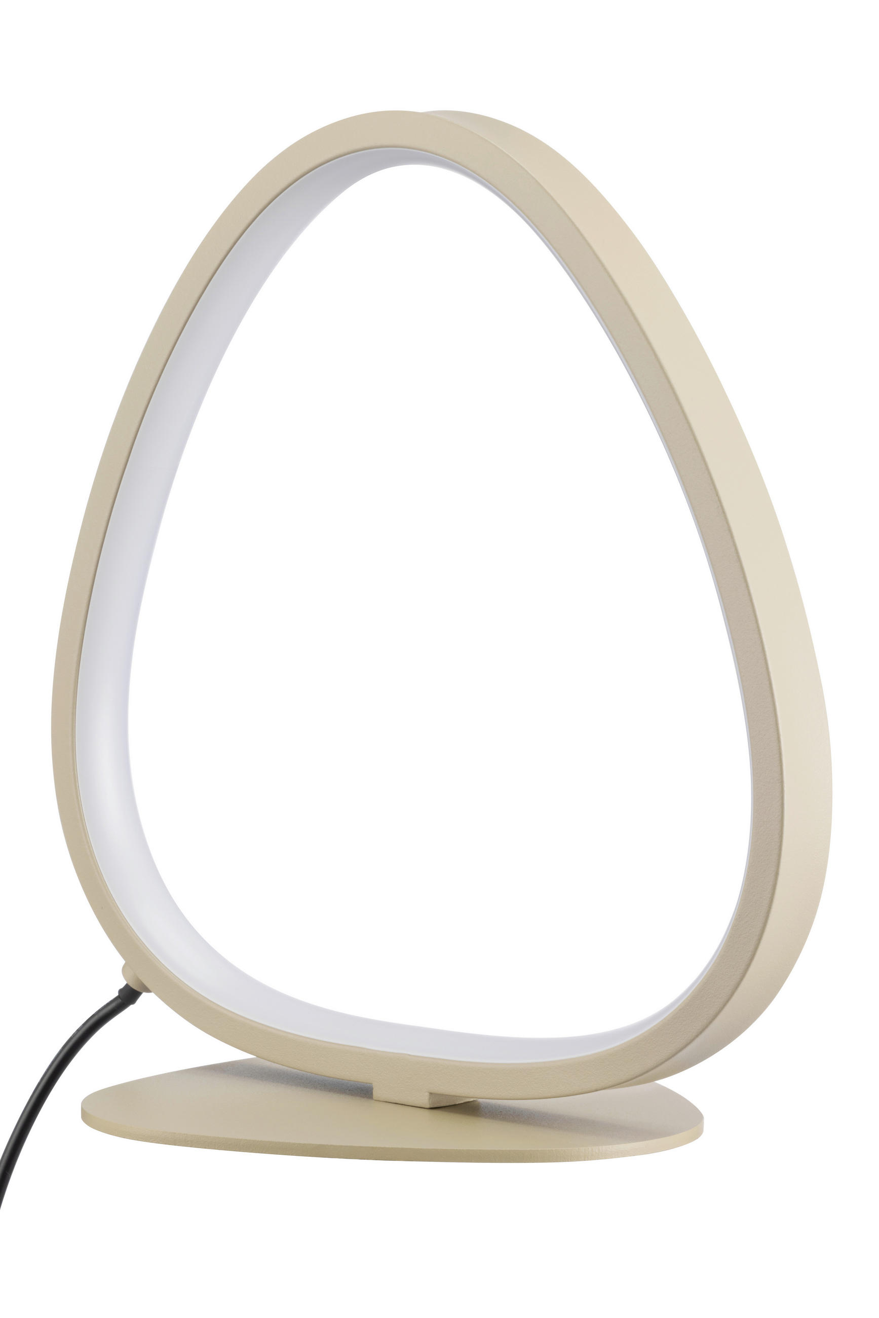 LED-TISCHLEUCHTE Acrux 22,6/14/23 cm   - Sandfarben, Design, Kunststoff/Metall (22,6/14/23cm) - Novel