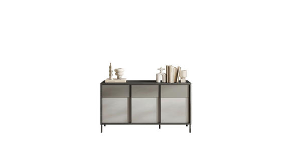 SIDEBOARD Anthrazit, Grau  156/86/40 cm  - Anthrazit/Grau, MODERN, Holzwerkstoff/Metall (156/86/40cm) - Carryhome