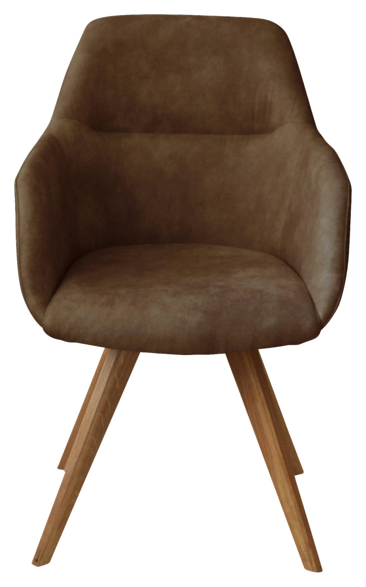 ARMLEHNSTUHL  in Flachgewebe  - Eichefarben/Braun, Design, Holz/Textil (57/85,5/65cm) - Voleo