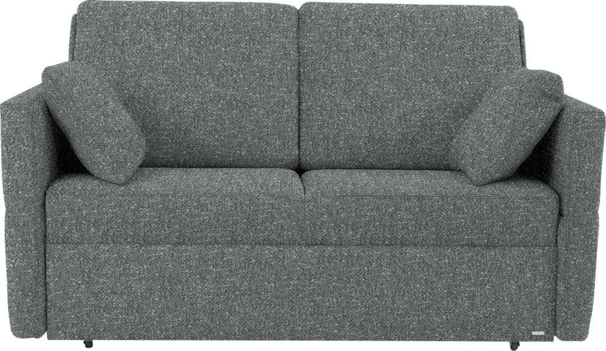 SCHLAFSOFA  in Mikrovelours Grün  - Schwarz/Grün, KONVENTIONELL, Kunststoff/Textil (176/88/91cm) - Sedda
