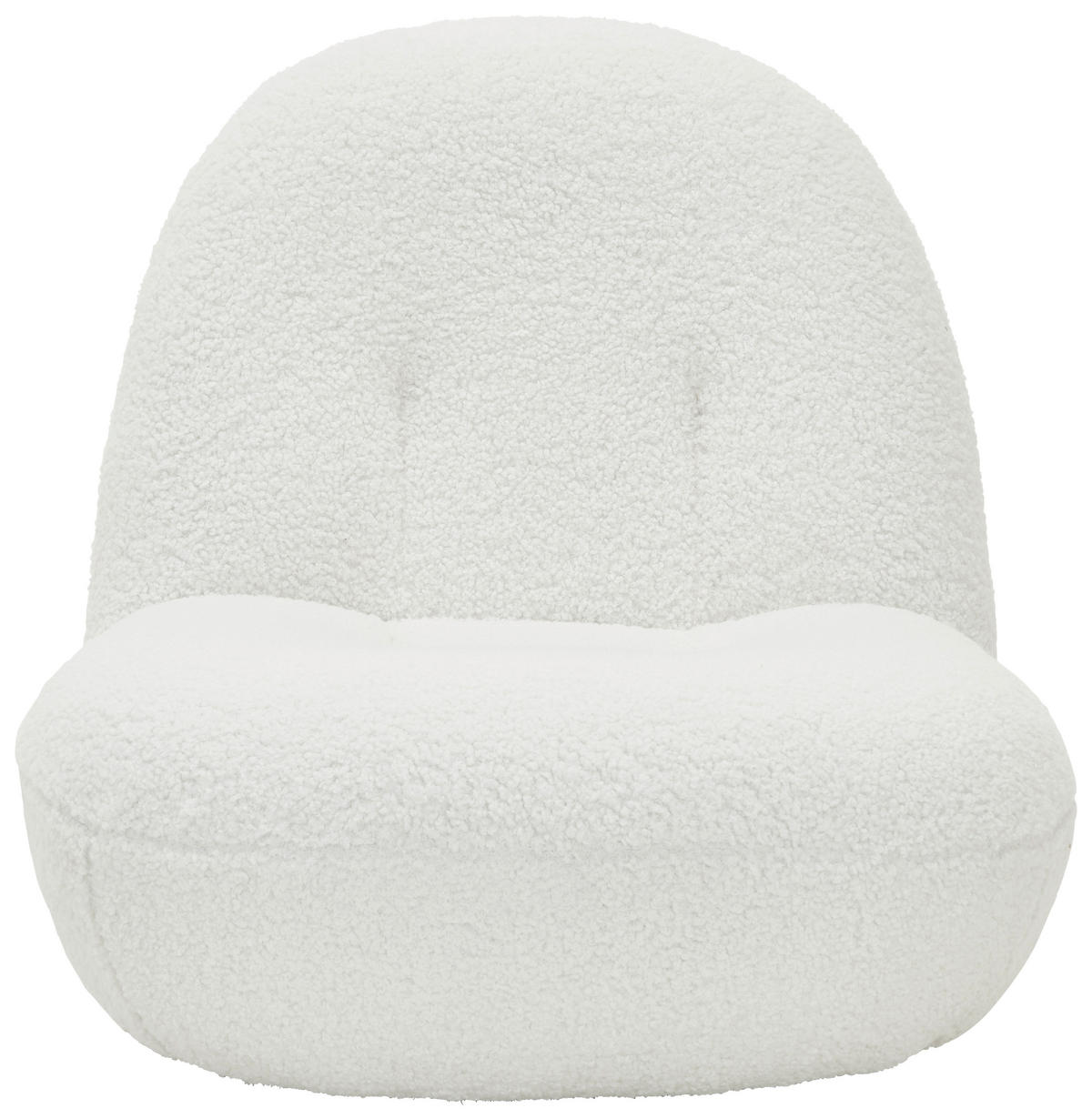 SESSEL Bouclé Weiß    - Schwarz/Weiß, MODERN, Textil/Metall (74/67/93cm) - MID.YOU
