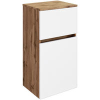 UNTERSCHRANK 40/79/35 cm   - Eiche Wotan/Silberfarben, Design, Holzwerkstoff/Kunststoff (40/79/35cm) - Held