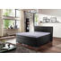 BOXSPRINGBETT "PRINZ" Lederlook 140/200 cm INKL. Topper - Silberfarben/Schwarz, Design, Holzwerkstoff/Textil (140/200cm) - Novel