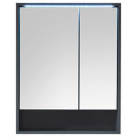 SPIEGELSCHRANK 60/75/20 cm  - Grau, MODERN, Glas/Holzwerkstoff (60/75/20cm) - MID.YOU