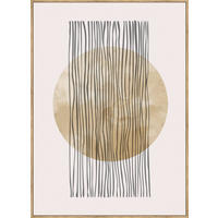 KUNSTDRUCK Schwarz, Goldfarben Abstraktes 51,5/71,5 cm  - Eichefarben/Goldfarben, Trend, Holzwerkstoff/Textil (51,5/71,5cm) - Monee