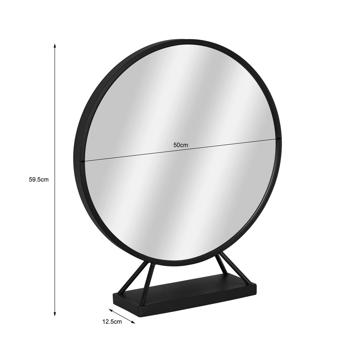 SCHMINKSPIEGEL 50/59,5/12,5 cm  - Klar/Schwarz, Basics, Glas/Metall (50/59,5/12,5cm) - Boxxx