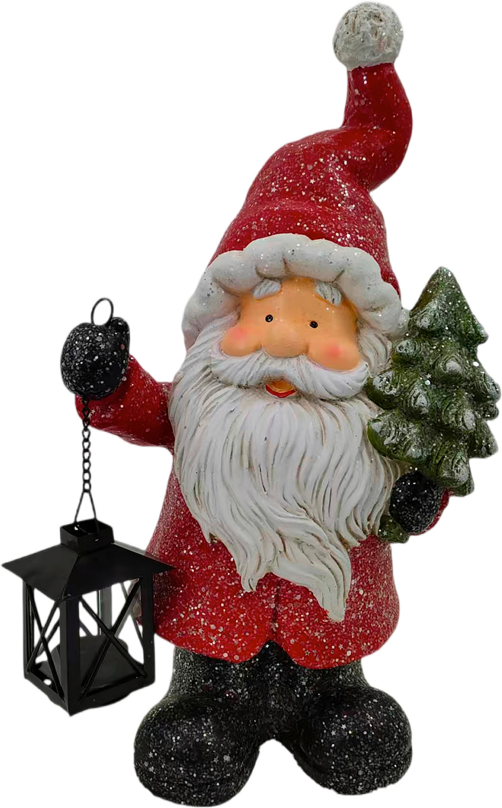 TÉLAPÓ - fekete/piros, Lifestyle, kő/fém (23,5/43/16cm) - X-Mas