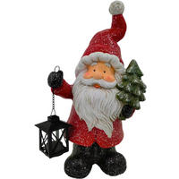 TÉLAPÓ - fekete/piros, Lifestyle, kő/fém (23,5/43/16cm) - X-Mas