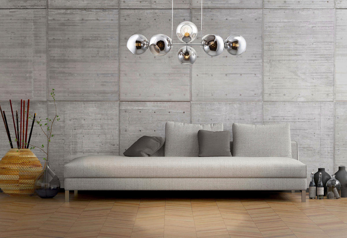 VISEČA SVETILKA  PILAR   100/38/150 cm         E27 - temno siva, Design, kovina/steklo (100/38/150cm) - Globo