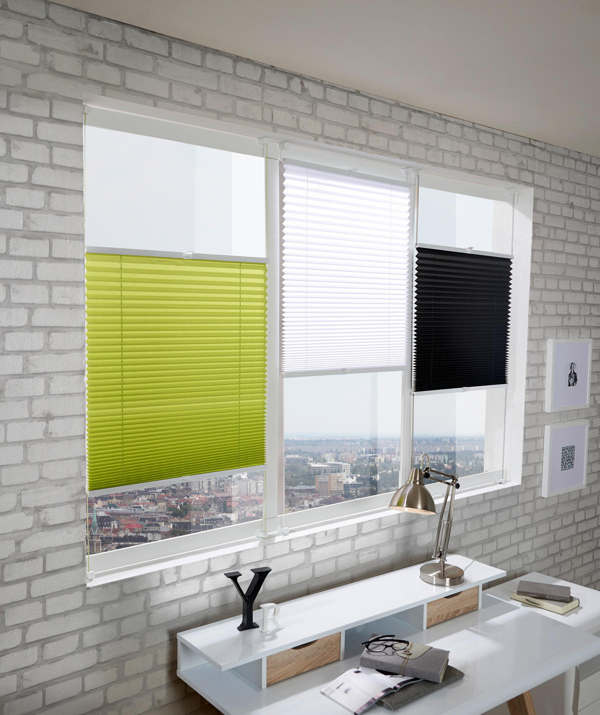 PLISSEE 50/130 cm  - Weiß, KONVENTIONELL, Textil (50/130cm) - Homeware