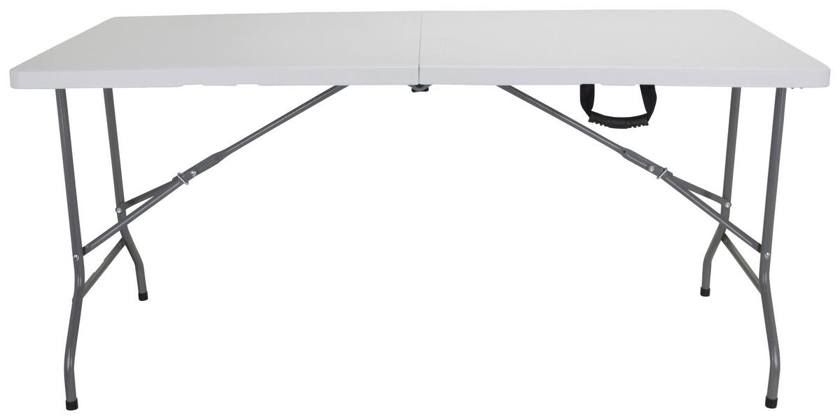 SCHREIBTISCH 70/152/74 cm  in Weiß  - Silberfarben/Weiß, MODERN, Kunststoff/Metall (70/152/74cm) - MID.YOU