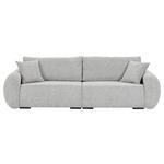 SCHLAFSOFA Flachgewebe Grau  inkl. Zierkissen, Rückenkissen, Bettkasten, Schlaffunktion, Rücken echt, Liegefläche im Originalstoff  - Schwarz/Grau, KONVENTIONELL, Kunststoff/Textil (250/74/92cm) - Carryhome
