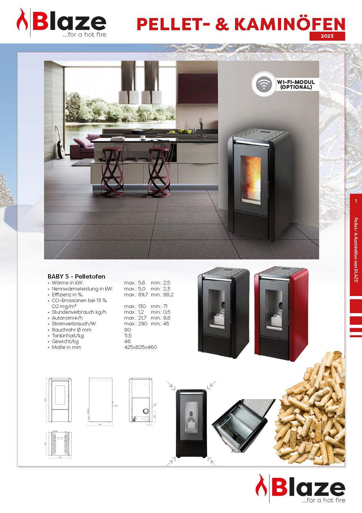 BRASKAMIN - bordeaux, Basics, metall (42,5/82,5/46,0cm)