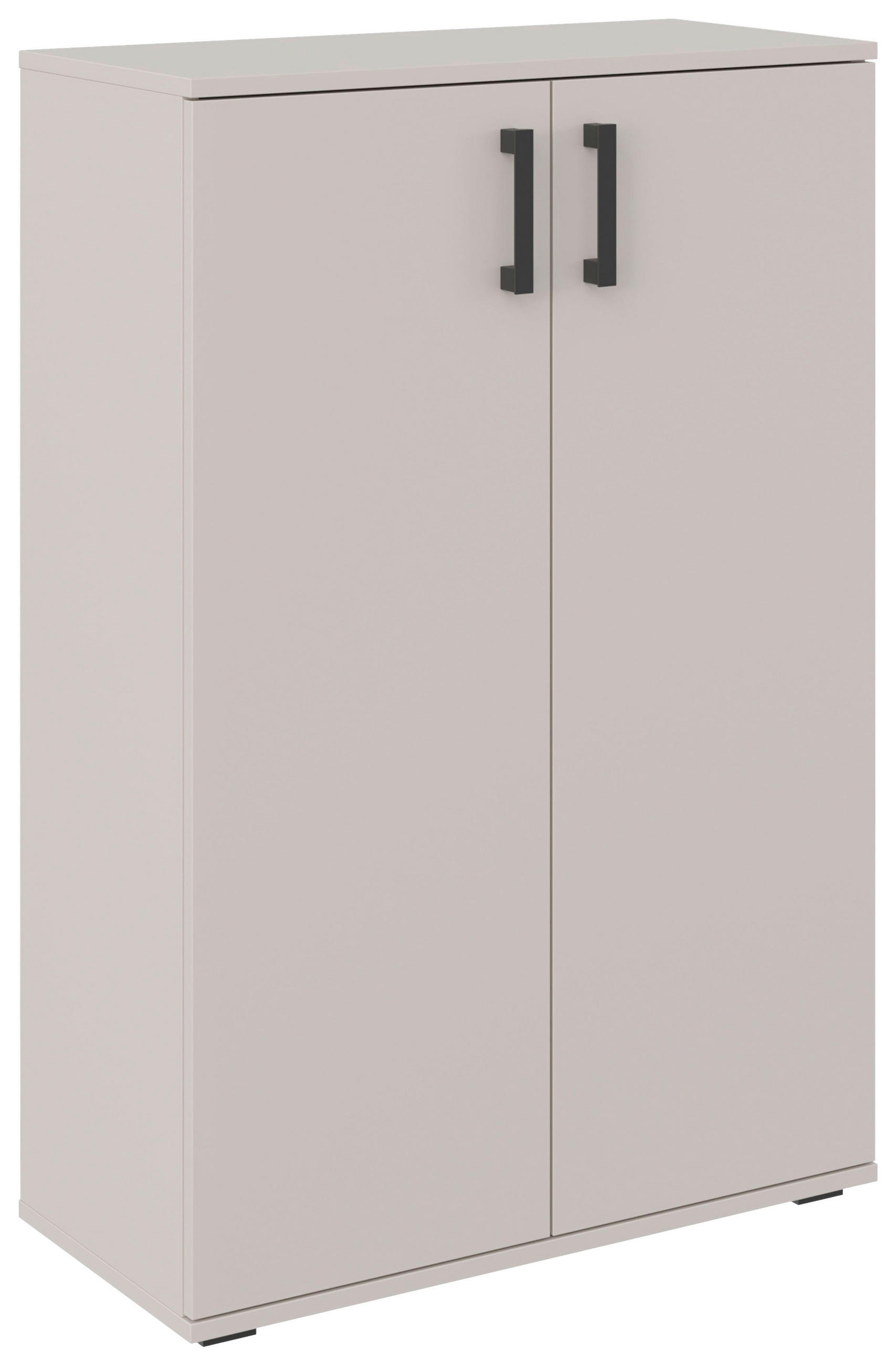 SCHUHSCHRANK 70/106/33,4 cm  - Kaschmir/Schwarz, KONVENTIONELL, Holzwerkstoff/Kunststoff (70/106/33,4cm) - Xora