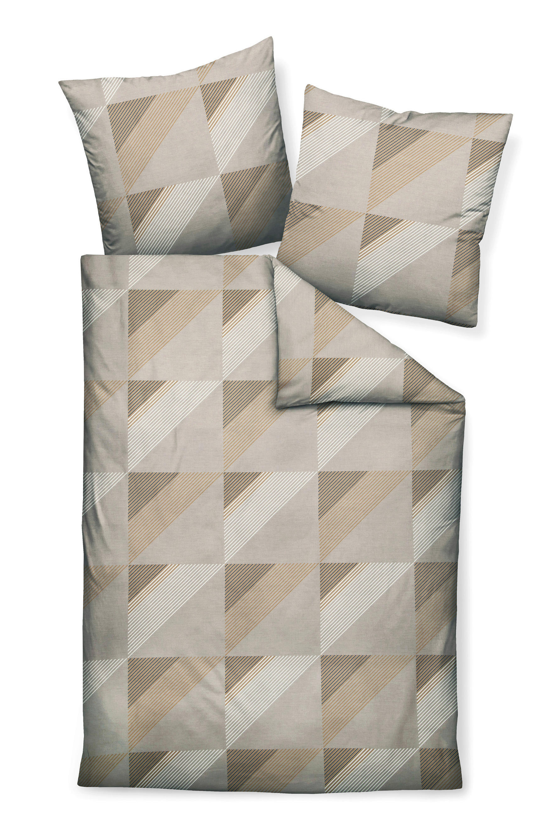 BETTWÄSCHE J.D. Makosatin 135/200 cm  - Taupe, Design, Textil (135/200cm) - Janine