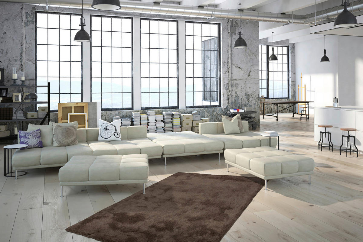 TEPIH VISOKOG FLORA 120/170 cm   taupe  Velvet  - taupe, Basics, tekstil (120/170cm)