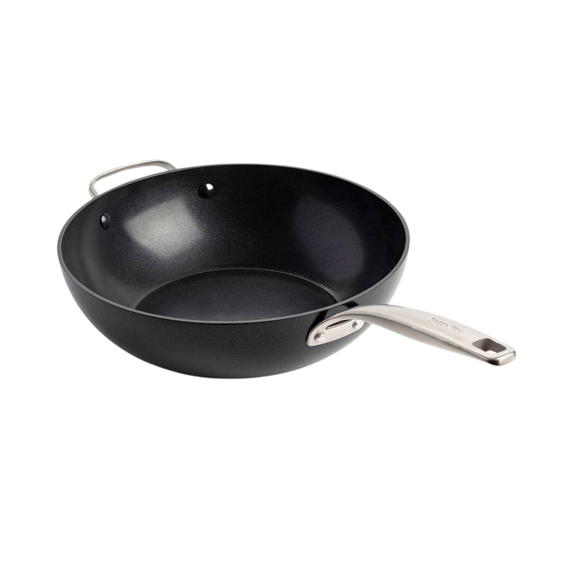 WOKPFANNE Copenhagen Keramikbeschichtung 30 cm  - Schwarz, Basics, Metall (30cm) - GreenPan