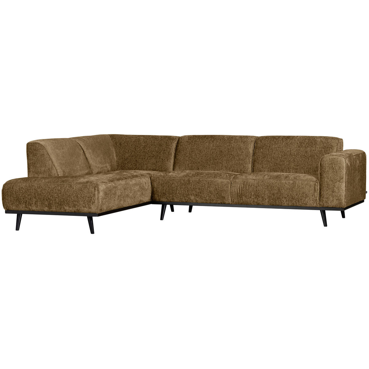 ECKSOFA Statement in Samt Gelb  210/274 cm  - Gelb/Schwarz, Design, Holz/Textil (210/274cm) - Livetastic