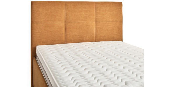 POLSTERBETT 120/200 cm,  in Senfgelb, Bettkasten, Lattenroste, Matratzen, H2 = mittel  - Senfgelb/Schwarz, Design, Holz/Textil (120/200cm) - Voleo