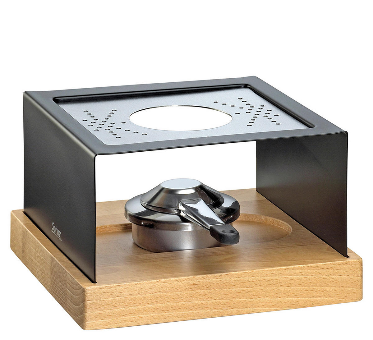 RACLETTE-GRILL GOURMET PARTY  - Schwarz, KONVENTIONELL, Holz/Metall (22,5/23,5/11,5cm) - Spring