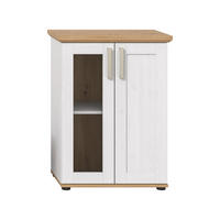 VITRINE  in Lärchefarben, Eiche Artisan  - Silberfarben/Lärchefarben, Design, Holzwerkstoff/Kunststoff (64/88/37cm) - Livetastic