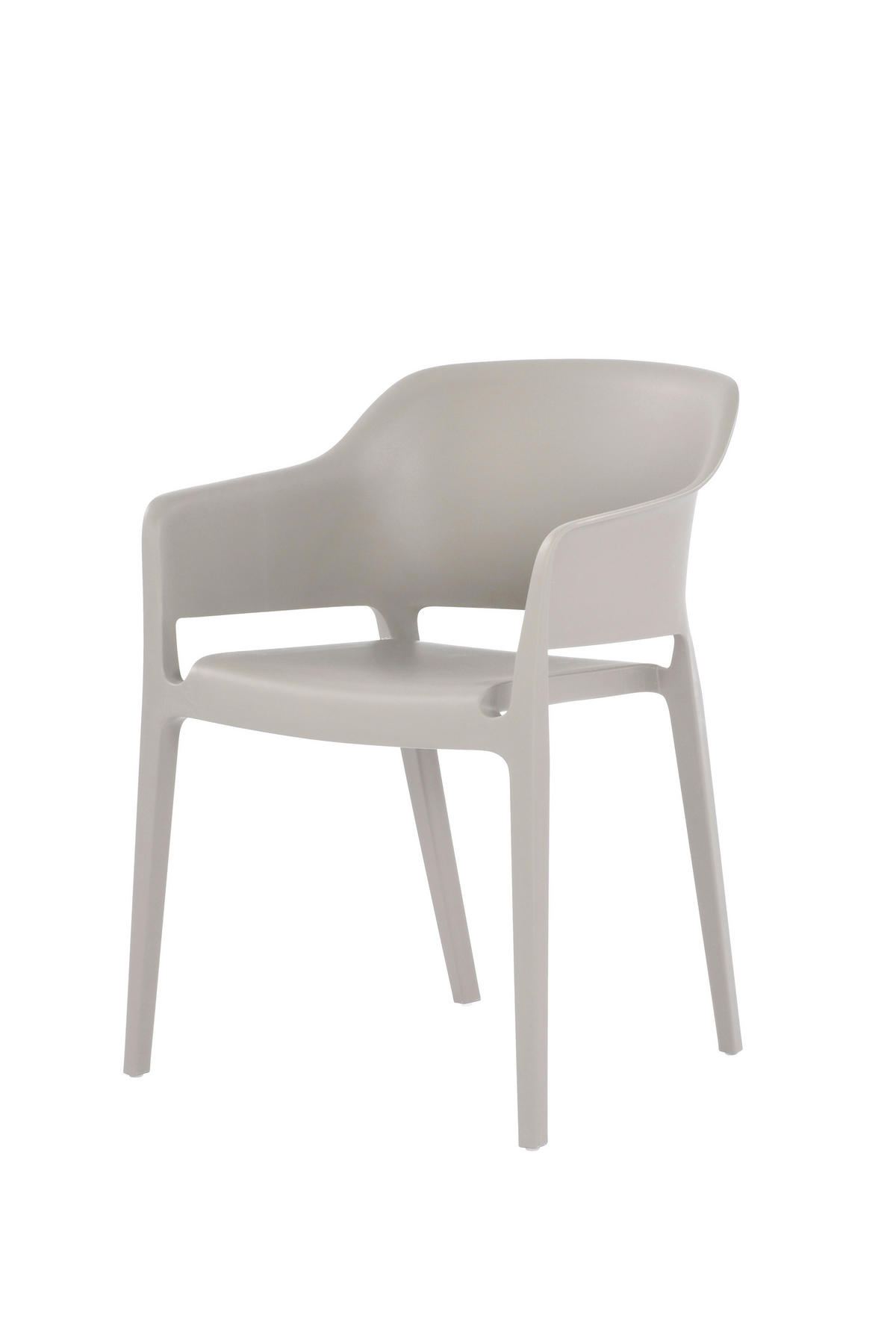 GARTENSTUHL-SET Kunststoff Hellgrau  - Hellgrau, MODERN, Kunststoff (54,5/77,5/55cm) - Gardenson