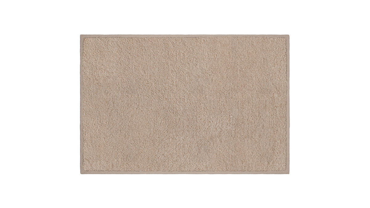 BADEMATTE Grund Beige 60/90 cm  - Beige, Basics, Kunststoff/Textil (60/90cm) - Grund