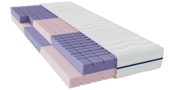 KOMFORTSCHAUMMATRATZE 90/200 cm Höhe ca. 18 cm  - Weiß, Basics, Textil (90/200cm) - Sleeptex