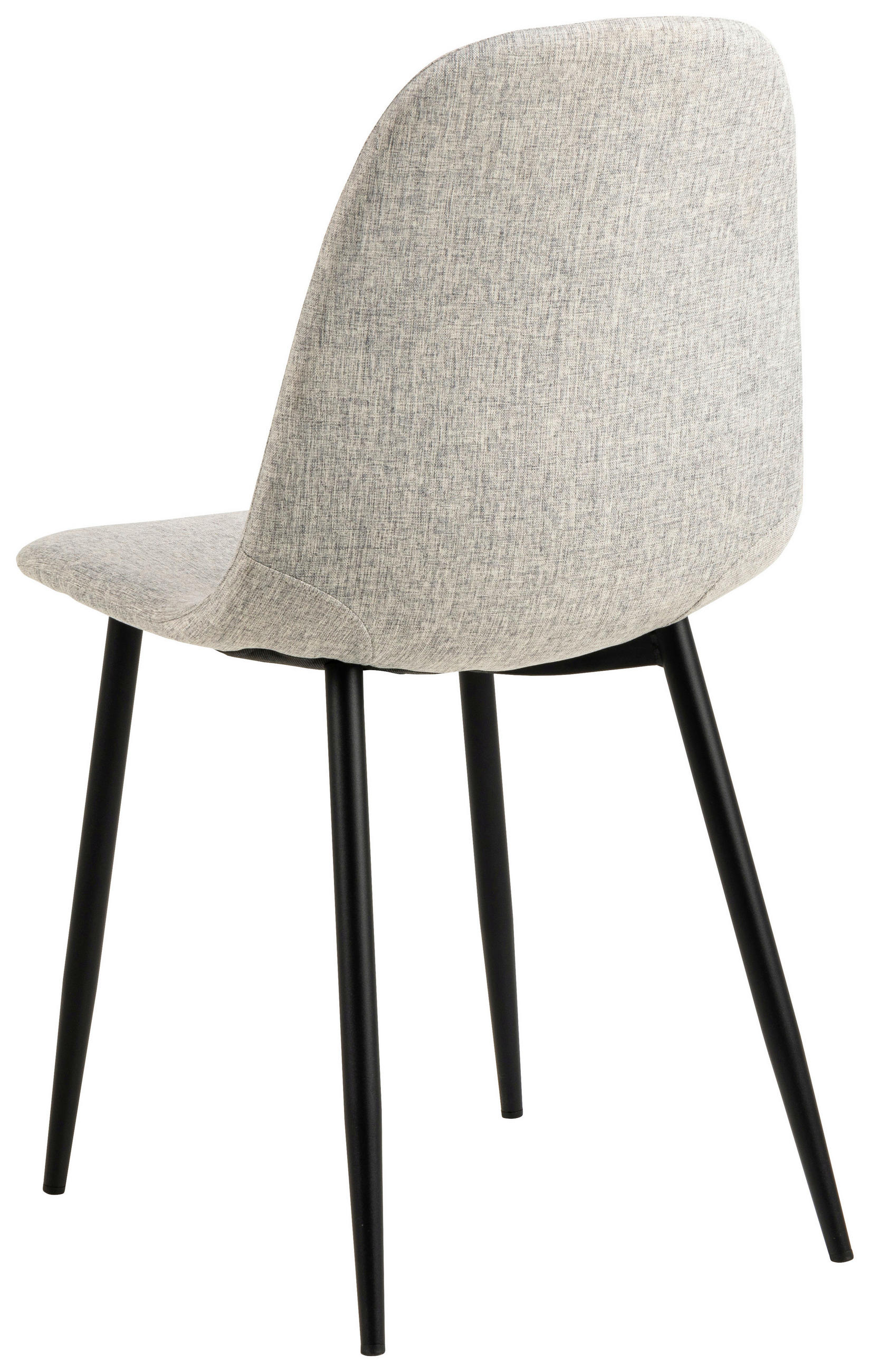 STUHL  in Webstoff Textil  - Hellgrau/Schwarz, Trend, Textil/Metall (44/86/54cm) - MID.YOU