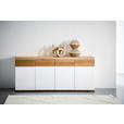 SIDEBOARD in 190/80/40 cm - Eichefarben/Weiß, KONVENTIONELL, Holz/Holzwerkstoff (190/80/40cm) - Novel