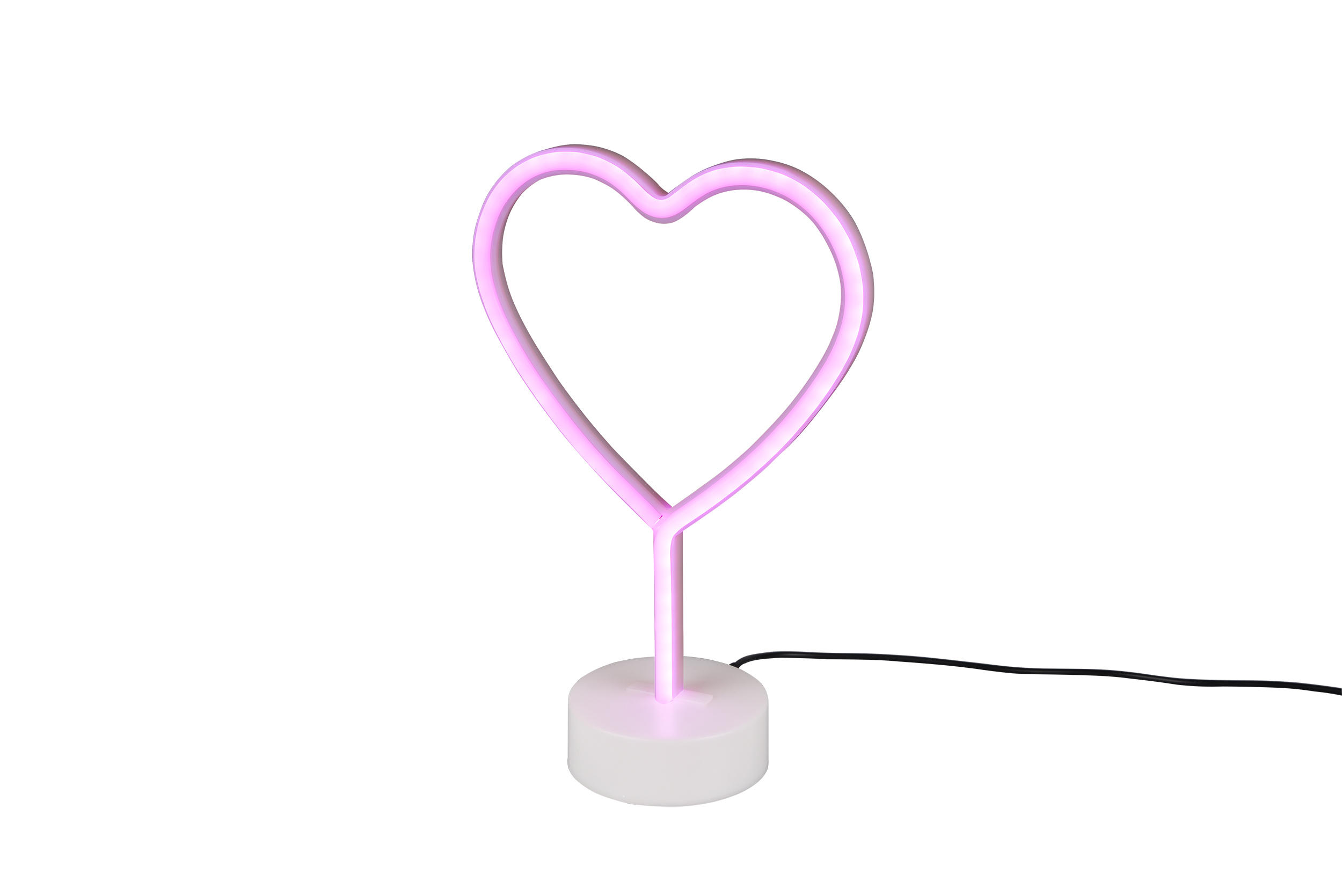 XXXLutz Led-Tischleuchte Heart Weiß 8.5x29.6x20 cm