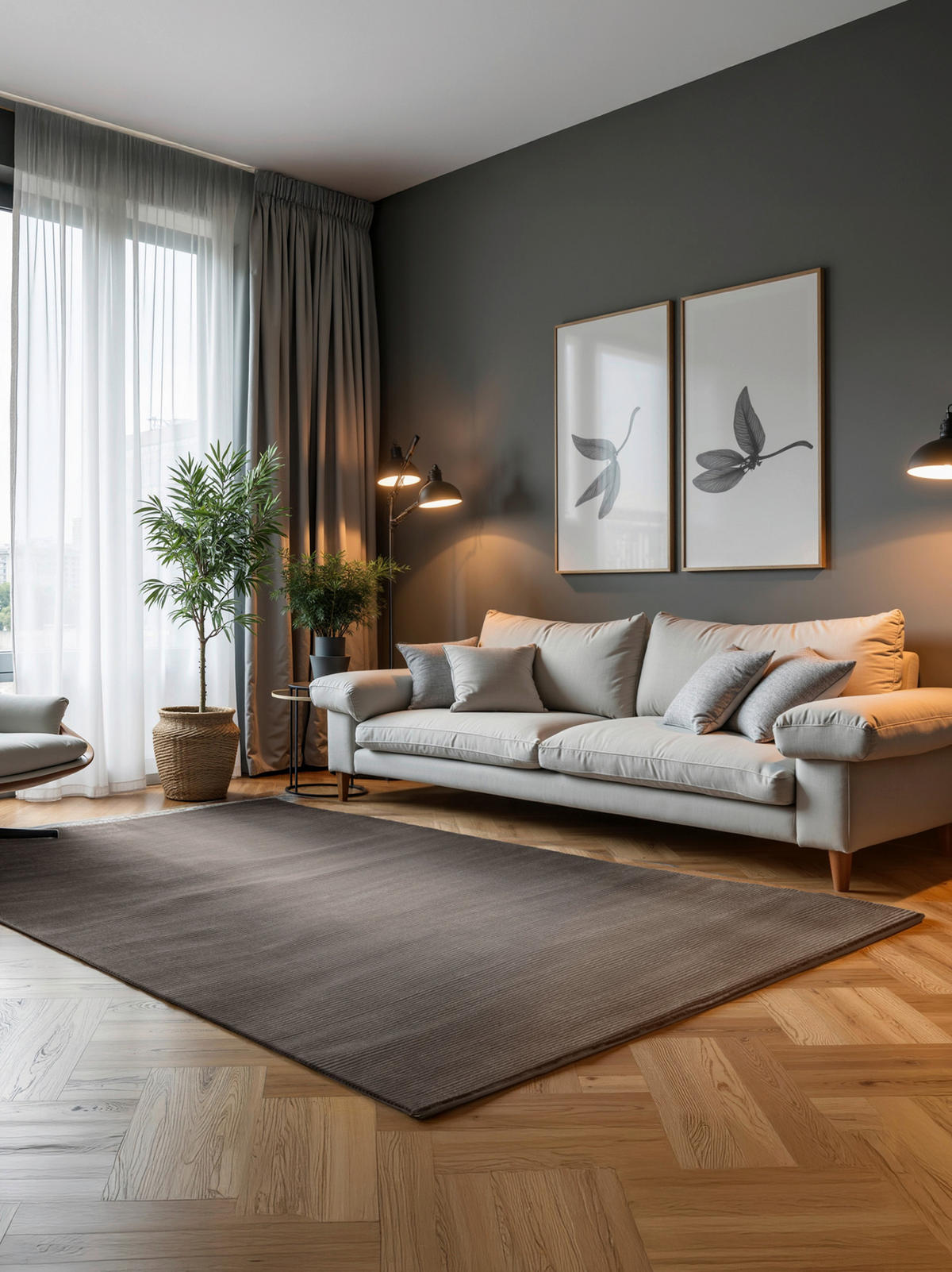 TEPPICH 200/280 cm Perles Anthrazit, Creme  - Anthrazit/Creme, Basics, Kunststoff (200/280cm) - Elle Decoration