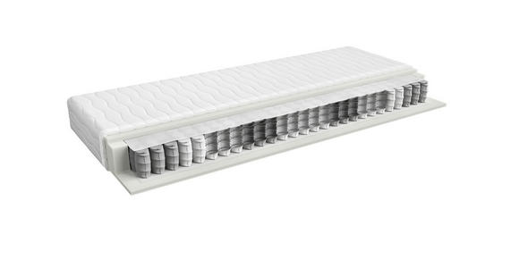 TASCHENFEDERKERNMATRATZE 90/200 cm Höhe ca. 19 cm  - Weiß, Basics, Textil (90/200cm) - Sleeptex