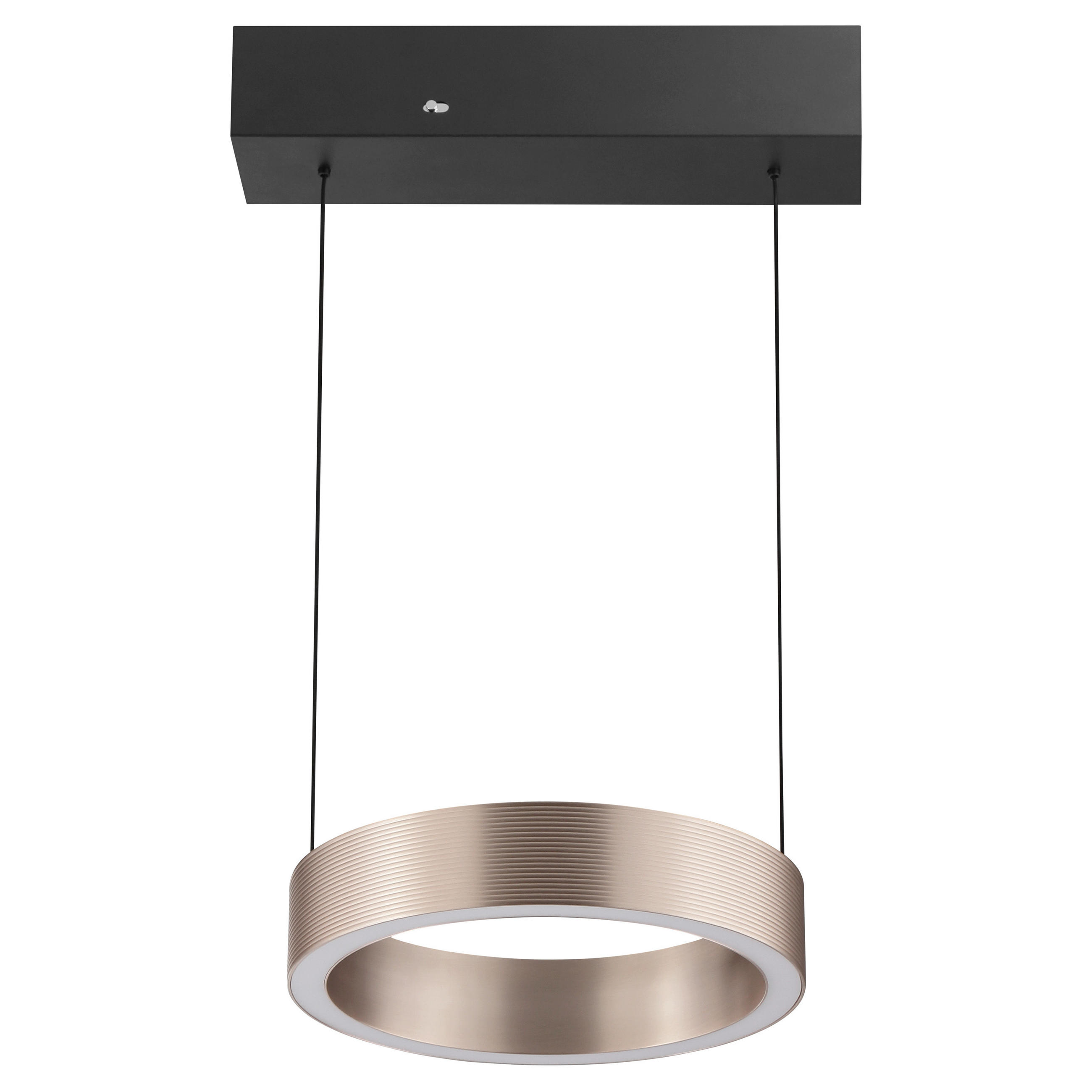 LED-PENDELLEUCHTE Axion 32/150/25 cm   - Schwarz/Braun, Design, Kunststoff/Metall (32/150/25cm) - Brilliant