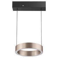 LED-PENDELLEUCHTE Axion 32/150/25 cm   - Schwarz/Braun, Design, Kunststoff/Metall (32/150/25cm) - Brilliant