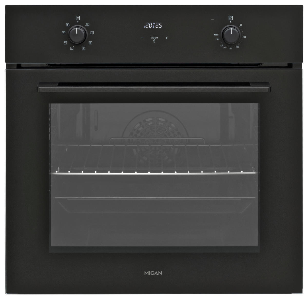 EINBAUBACKOFEN BOAHSD65  - Schwarz, Basics, Glas/Metall (59,5/59,5/57cm) - Mican