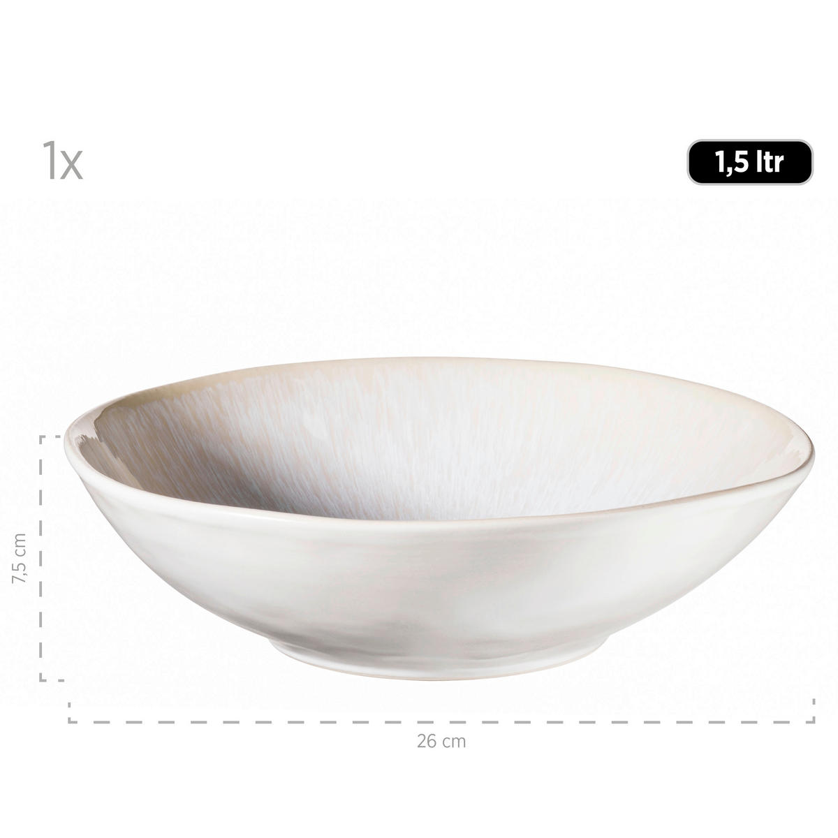 SCHÜSSELSET Frozen  - Weiss, Basics, Keramik (26/7,5/26cm) - Mäser