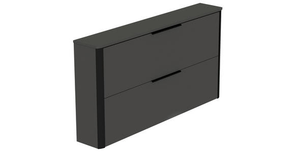 HÄNGESCHUHSCHRANK 152/80/28 cm  - Anthrazit/Schwarz, Design, Holzwerkstoff/Metall (152/80/28cm) - Dieter Knoll