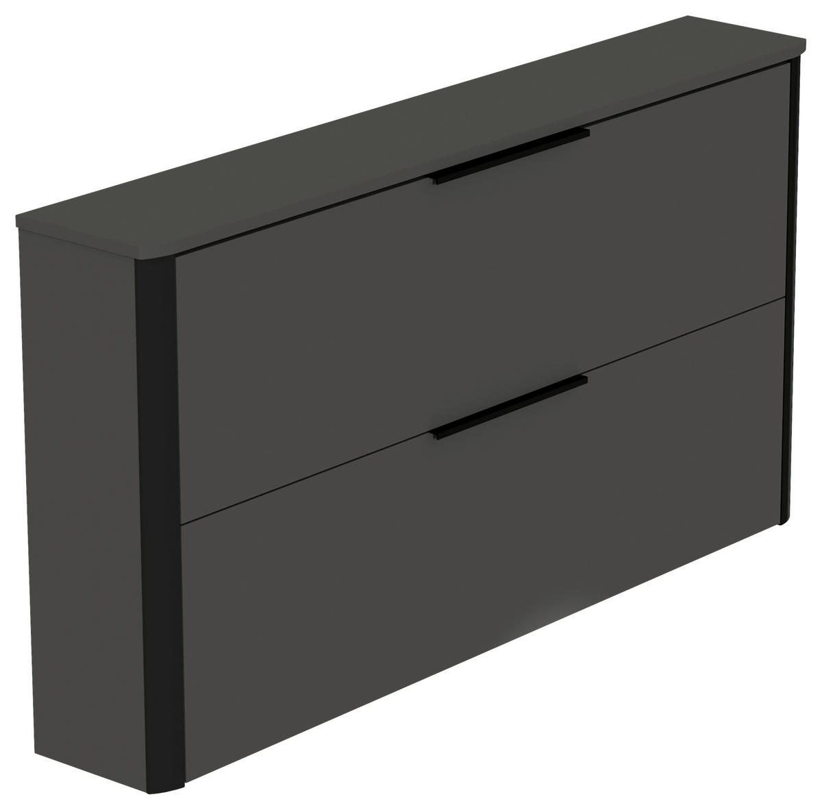 GARDEROBE 4-teilig  in 200/191/34 cm  - Anthrazit/Schwarz, Design, Glas/Holzwerkstoff (200/191/34cm) - Dieter Knoll