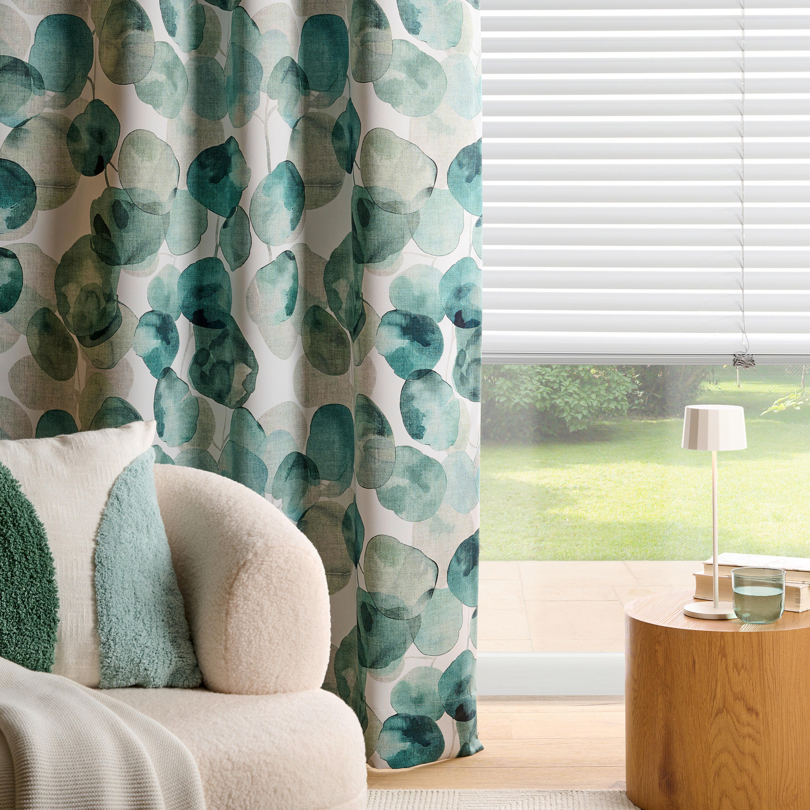 VORHANGSTOFF per lfm Verdunkelung  - Grün, KONVENTIONELL, Textil (150cm) - Esposa