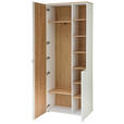 GARDEROBE 4-teilig  in 206/202/38 cm  - Weiß/Eiche Artisan, Design, Glas/Holzwerkstoff (206/202/38cm) - Xora