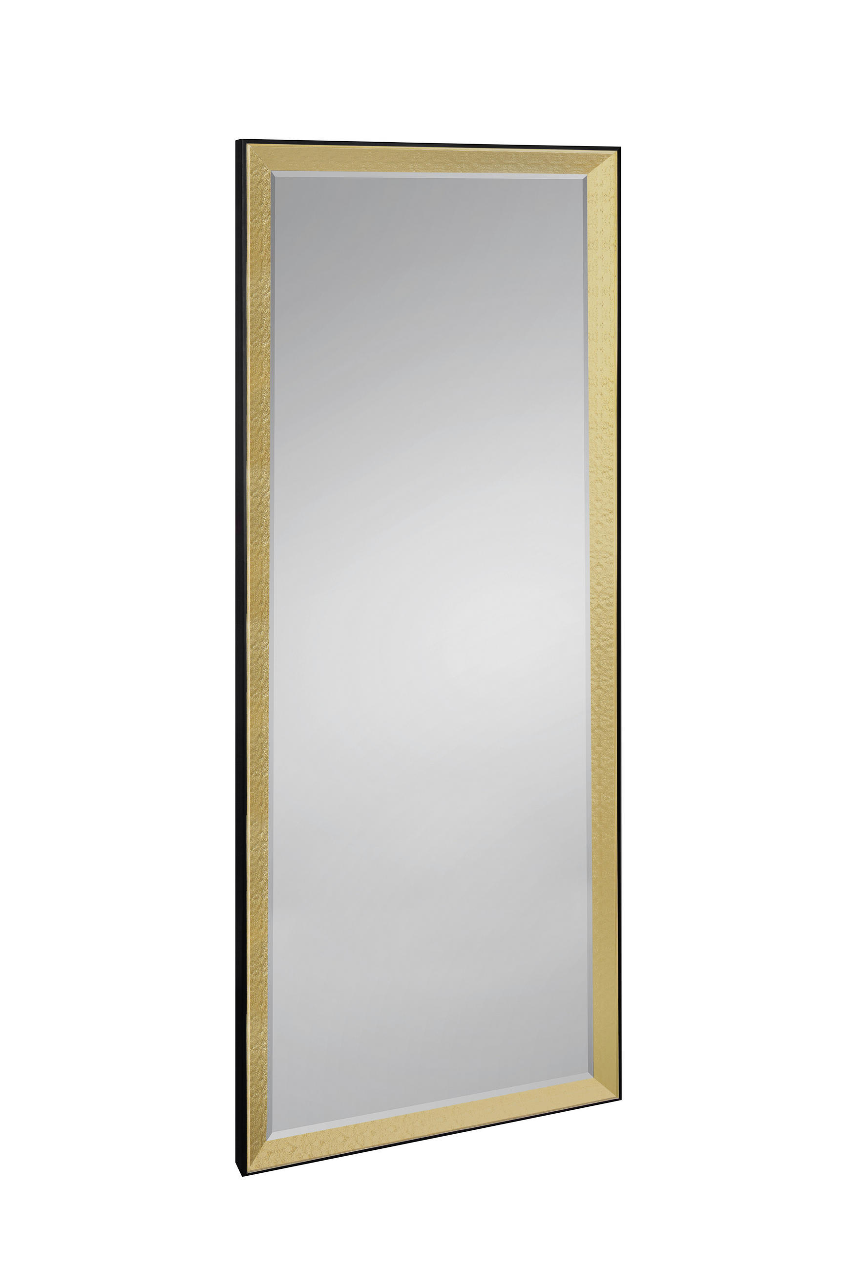 STENSKO OGLEDALO, 70/170/4,5 cm steklo  - zlate barve/črna, Konvencionalno, umetna masa/steklo (70/170/4,5cm) - MID.YOU