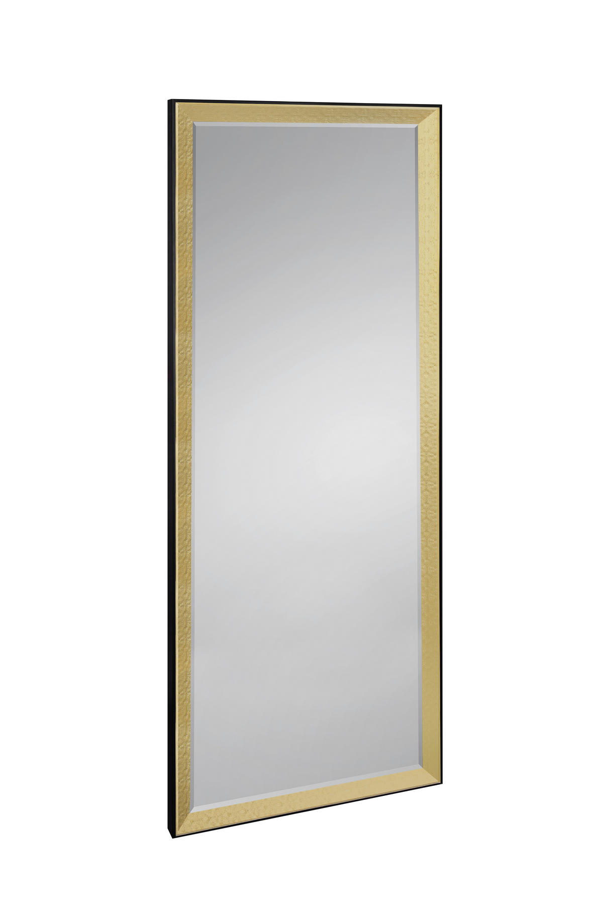 STENSKO OGLEDALO, 70/170/4,5 cm steklo  - zlate barve/črna, Konvencionalno, umetna masa/steklo (70/170/4,5cm) - MID.YOU