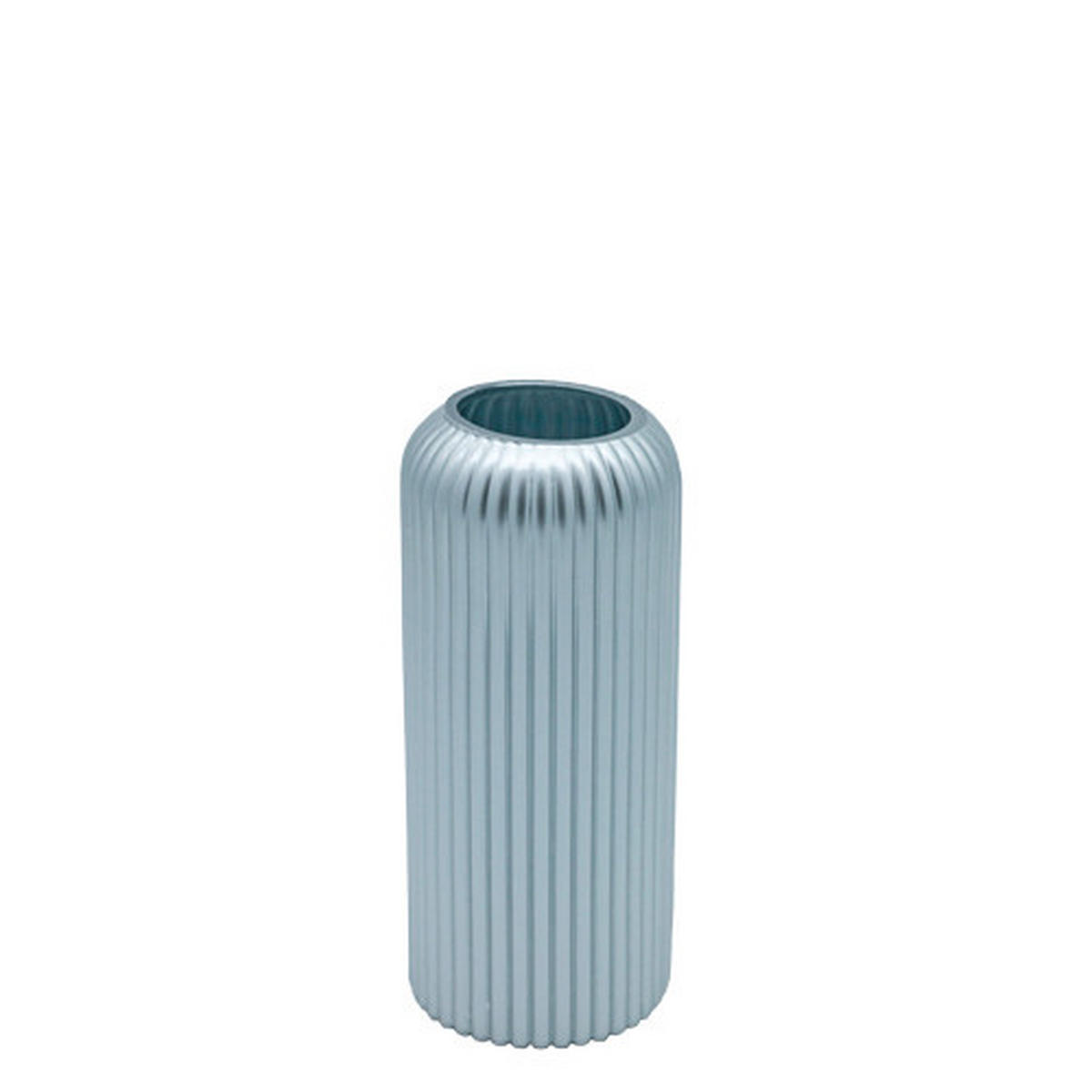 VÁZA  - ezüst, Basics, Üveg (8,8/20,1cm)