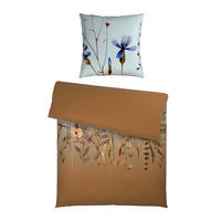 BETTWÄSCHE Satin 155/220 cm  - Blau/Beige, Design, Textil (155/220cm) - Novel